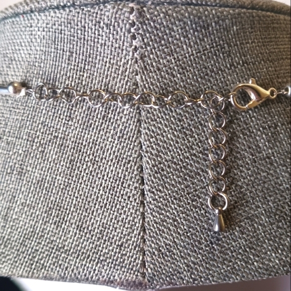 Handmade Sacred Heart Necklace w/ Garnets and Black Agate - New Item (17"-20") - Picture 5 of 5